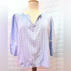 Chic Light Blue Women's Blouse